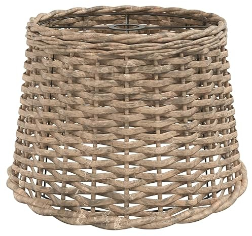 vidaXL Pantalla para lámpara de Techo Mimbre marrón Ø40x26 cm