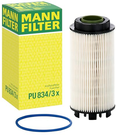 MANN-FILTER, PU 834/3 x Kraftstofffilter | Für LKW, Busse, Schutz des Kraftstoffsystems, Injektorschutz, Zuverlässige Kraftstoffversorgung, Echte OE-Technologie