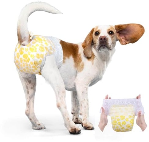 Dono Hundewindeln - 12 Stück, Windeln für weibliche Hunde, zum Anziehen, geeignet für Inkontinenz, Training, Reisen