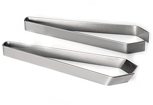 2pcs Stainless Steel Fish Bone Tweezers Flat and Slant Tweezers Pliers Fishbone Pincer Kitchen Meat Hair Remover Tool Accessories