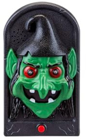 Horror-Shop Hexen Halloween Türklingel mit Licht & Sound Effekt