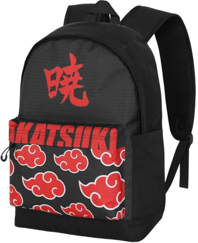 Naruto Kanji-Plus HS Rucksack, Schwarz, 30 x 44 cm, Kapazität 23 L