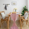 Werownsgso 90 x 300 cm Gaze Tischläufer, Lang Romantisch Halbdurchsichtiger Stoff, Tischdecke für Boho Dekorationen, Hochzeiten, Dekorationen, Geburtstagspartys (Dusty Pink)