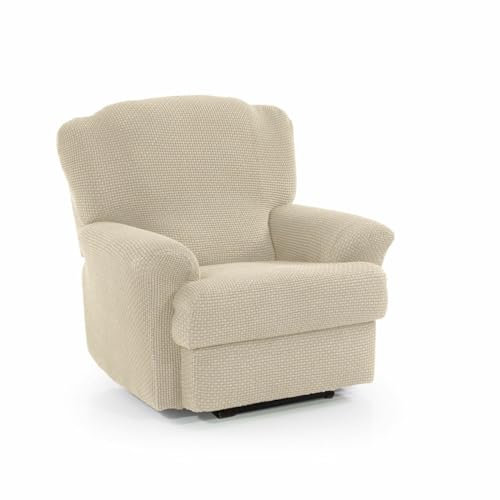 SOFASKINS® Funda para Sillon Relax reclinable, Funda Sillon súper elástica, Funda Sofa con diseño Exclusivo, Transpirable y Duradera, Funda para sofá fácil de Colocar. Medida 70-90Cm. Color Beige