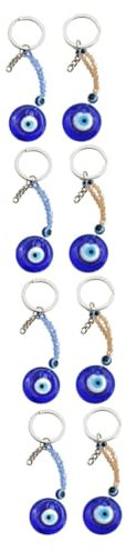 Cabilock 8 Stk Schlüsselanhänger mit blauen Augen autoanhänger kaufen pkw anhänger Taschenanhänger kreativer Schlüsselanhänger Schlüsselringe als Rostfreier Stahl