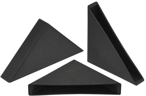 QUARKZMAN Eckenschutz Kantenschutz 9x71mm Dreiecksform Glas-Eckschützer Kissen 20 Stück Kunststoffeckschützer für Eckschutz von Glas, Spiegel, Fliesen, Schwarz