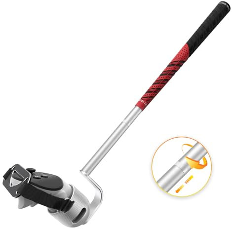 ZHGM VR Golf Club Compatible with Meta Quest 3/Quest 2, Adjustable Length Golf Club Attachment for Oculus Quest 3 Right Controller, Aluminum VR Golf Shaft Simulator Grip, 90 Degree Keep Tracking
