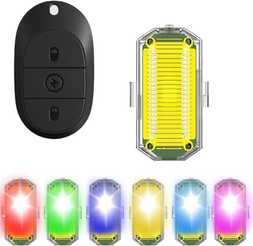 OBEST LED Drone Strobe Flash Light,USB Flashing Beacon Lights with 7 Colours 7 Modes IP68 Waterproof,Universal Warning Light for Motorcycle/Drone