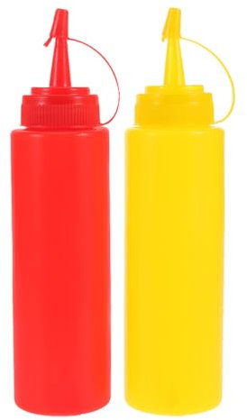 VICASKY Funny Prank Condiment Bottles Set 2pcs Fake Ketchup Mustard Bottles Novelty Halloween Party Toy