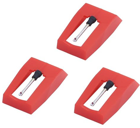3 agujas tocadiscos, aguja de tocadiscos, agujas de tocadiscos, accesorios de repuesto, lápiz de diamante para tocadiscos, fonógrafo