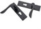 Feeshoppher Serrure de porte en aluminium avec serrure de sécurité, serrure à mortaise, boîte à clés, noir mat, quincaillerie pour portes intérieures et extérieures en bois
