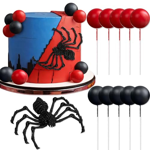 Halloween Spider Cake Topper Spider Cake Decoration Halloween Cake Decor | Halloween Cupcake Decoration Spider Party Supplies Spider Party Favors
