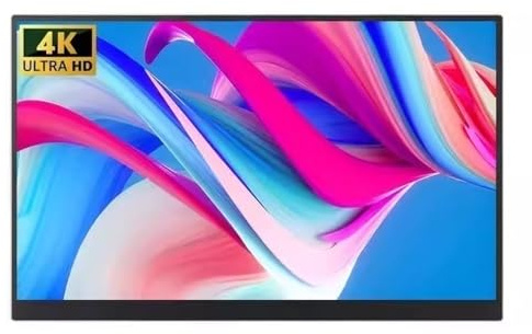 YANG11FAN Monitor Portatile Monitor portatile da 15,6 pollici con risoluzione Full HD 4K, schermo esteso multifunzione 16:9 Schermo Portatile