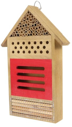 Holz Bienenhaus Beige für Garten, zur Beobachtung von Insekten