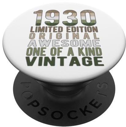 Limited Edition Vintage Retro Geburtsjahr 1930 PopSockets Klebender PopGrip