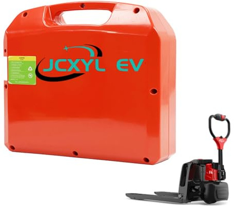 JCXYL EV 48V 20Ah 30Ah Lithium-Batterie für Elektrogabelstapler, 24V 20Ah 30Ah 40Ah 60Ah Lithium-Ionen-Batterie für Elektrohubwagen mit Griff für CBD15J-Motor,24v 20ah