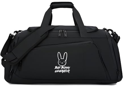 Sporttasche Trainingstasche Bad Bun. ny, Sporttasche mit Abnehmbar Nass-Tasche, Trainingstasche, Turntasche, Geräumige(Trumpet)