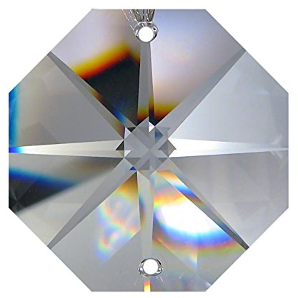 117x Regenbogenkristall Oktagon Stern ~ Koppe 10mm 2 Loch Crystal K9 ~ Feng Shui Kronleuchter Lüster