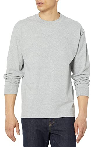 Hanes Men's Beefy Long Sleeve Shirt, Light Steel, L