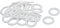 sourcing map 30St PTFE Flache Unterlegscheiben Dichtung 22mm AD 15mm ID 2mm Dicke Weiß