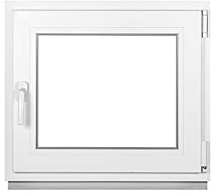 Komforta - Ventana de plástico prémium para sótano, 500 x 400 mm, 500 x 400 mm, doble acristalamiento DIN a la derecha, función giratoria