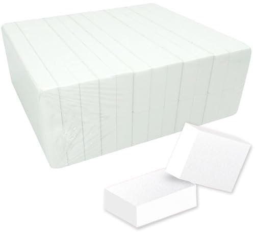 Maryton Nail Buffer Mini Block Files, 100/120 Grit for Acrylic Nails, 130 Count (White)