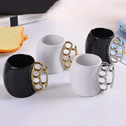 Knuckle Duster Mug,Coffee Mug,teapot Ceramic Cup,Funny Mug,Friends Mug White and Black (4 Color)