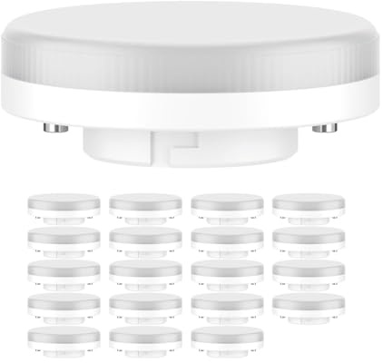 ledscom.de 20x GX53 LED Leuchtmittel, warmweiß (2700 K), 4,2 W, 372lm, 96°, matt