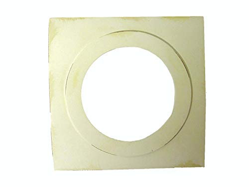 WH WORKING HOUSE Marco para Mirilla DE Puerta Adhesiva Madera Cuadrado CIRCULO Crema DECAPE
