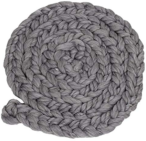 Nicole Knupfer Neugeborenen Baby Fotografie Fotoshooting wickeln Requisiten Strickstoff Stretch Twist Geflecht (Grau)