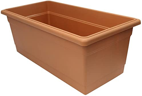 Whitefurzee Pot de fleurs de jardin en plastique en terre cuite Taille XL 60 cm