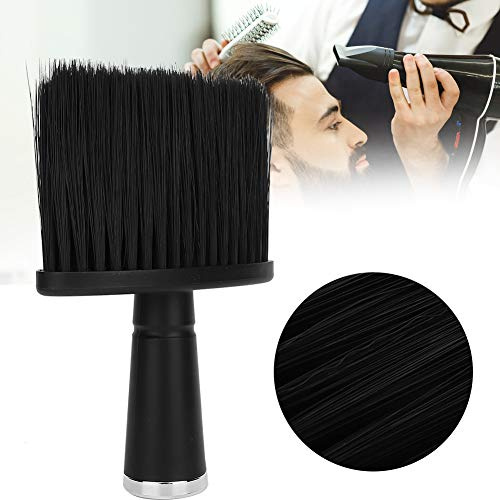 Staubentferner Bürste Hals Gesicht Haar - Friseur Reinigung Kehrbürste für Haarstyling, Haarbürste, Haarbesen, Wohnaccessoire SCHWARZ