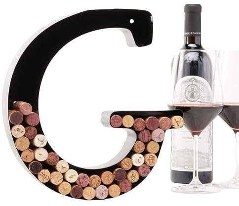 DECOMIL Porta lettera G per vino, decorazione da parete in sughero
