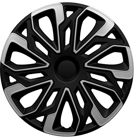 kh Teile Radkappen 15 Zoll Estoril schwarz/Silber 15 2-Fach lackiert Radzierblenden 4er Set komplett