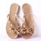 WYYSYNXB Sommer- Damen PVC Eben Sandstrand Mappe Fuß Flip Flops Niet Bowknot Flip Flops Sandalen Cooler Widerstand,Braun,41