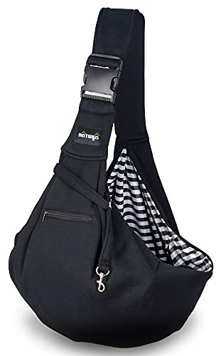 NATUYA Hundetragetasche,Hundetasche,Tragetasche Katze,Verstellbare transporttasche Katze,für Spaziergang Aktivitäten im Freien und Ausflüge (Schwarz)