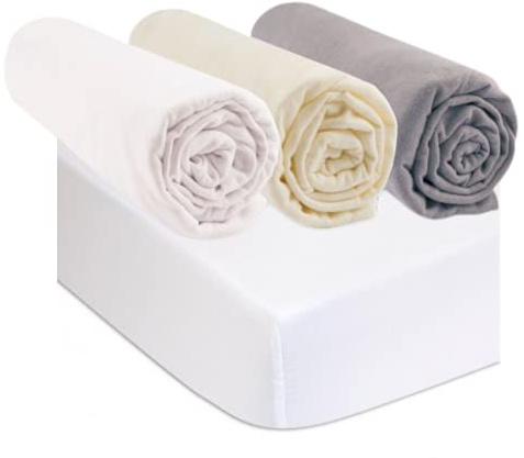 Kit de 3 Draps Housse 70x160 Lit Enfant + 2 Protèges Matelas Taille 70x160 | 100% Coton Bio | Multi | Ultra Doux, Respirant | Sommeil sain | Certifié GOTS et Oeko Tex | Fabriqué en Europe
