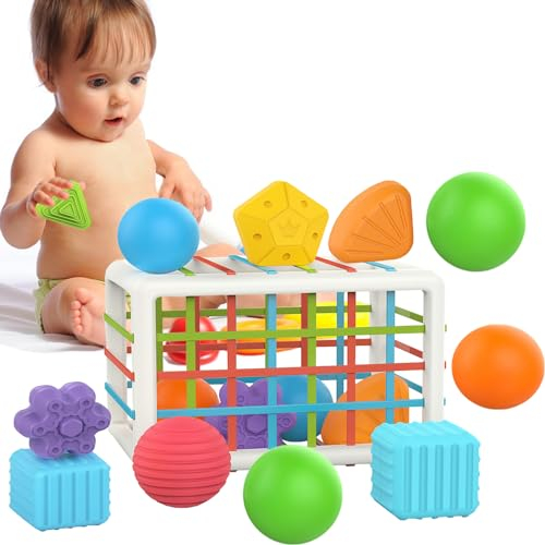 Montessori Spielzeug ab 1-3 Jahre, Spielzeug ab 1 Jahr Baby Spielzeug Motorikspielzeug ab 1-3 Jahre Kinder Spielzeug Jungen Mädchen Lernspiele ab 1 2 3Jahre Formensortierspiel Geschenke Mädchen Junge