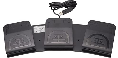 PUSOKEI USB-Fußschalter, Dreifaches Fußschalterpedal, Optischer Schalter-Controller, Programmierbare Computertastatur, Spielsteuerungsaktion für PC-Laptop-Spielmedien