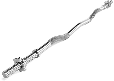 SZ Curlstange Premium, 30mm mit Sternverschluss - STANDARDNORM - Auswahl: 120cm (7kg) o. 130cm (8kg), verchromt o. schwarz - Hantel Curl Stange Hantelstange (130 cm, Chrom)