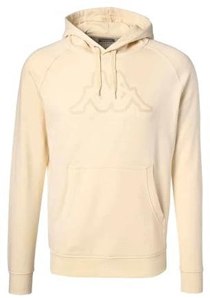 Kappa Zaiver Swt Felpa, Bianco/Beige, XL Uomo