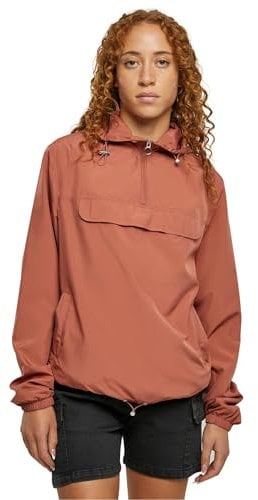 Urban Classics Damen Jacke Ladies Basic Pull Over Jacket terracotta XL