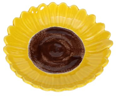 Wait Fly Joli plat à bijoux en céramique – Plateau à bijoux, porte-bague, bol à clés – Décoration d'intérieur pour maman, fille, sœur, amis – Tournesol – 1 pièce