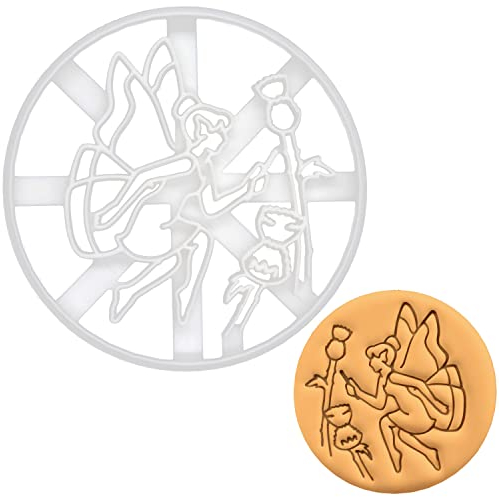 BAKERLOGY Woodland Fairy Cookie Cutter - Detailed Biscuit Cutter Design for Baking and Crafts, Ideal on Fondant, Dough, Clay
