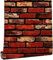 RchSLK Selbstklebend Tapete Wandpapier Ziegel Selbstklebende Wandaufkleber Vintage Backstein Stein Grau Rot tapeten Dekorative Aufkleber für Möbel Wandtür Wasserdicht