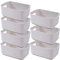NCRGB 7 Groß Aufbewahrungsbox Kunststoff Aufbewahrungskorb mit Griffen 30×20×12cm,Badezimmer Küchenschrank Organizer,Aufbewahrungskorb Aufbewahrungsbox Küche,Boxen Aufbewahrung für Küche,Bad,Grau