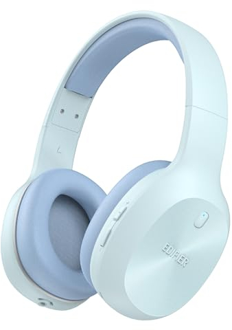 Edifier W600BT Auriculares Inalámbricos Over-Ear, Bluetooth V5.1, Llamadas de Voz Nítidas, Controladores de 40mm, 30 Horas de reproducción, Conexión con 2 Dispositivos, Micrófono Incorporado - Azul