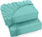 Utopia Bedding - 2er Set Spannbettlaken 160x200cm - Spa Blau - Gebürstete Mikrofaser Spannbetttuch - 35 cm Tiefe Tasche