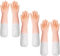 FCSHFC 3 Paare Putzhandschuhe Haushalt Wiederverwendbar Gummihandschuhe Mit Beflocktes Baumwollfutter, Wasserdicht Haushaltshandschuhe Küchenhandschuhe (Color : Pink, Size : Bundle mouth)