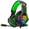 Ozeino Cascos Gaming para Ps4 Ps5 PC Xboxone, Auriculares con Micrófono, Bajos Estéreo, Control de Volumen, LED RGB